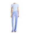 Vince Short-sleeve Cashmere-blend Tee In Blue