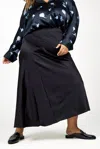 Vince Satin Draped Slip Skirt In Coastal In Blue