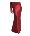 Vince Satin Maxi Skirt In Ruby Ink In Red