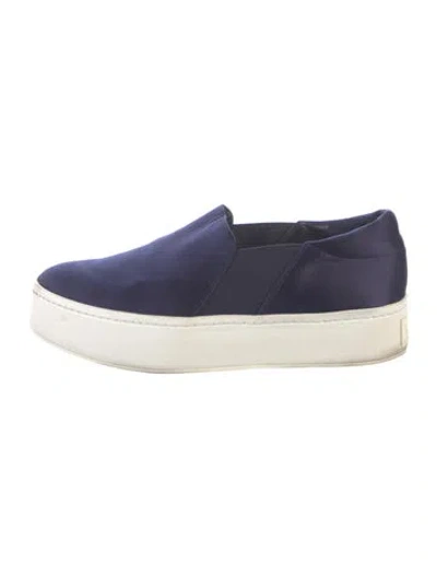 Pre-owned Vince Satin Loafer Sneakers In Blue