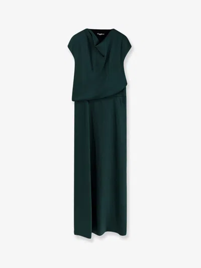 Vince Satin Long Dress In Multi