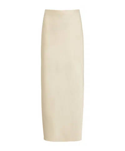 Vince Satin Maxi Skirt In Neutral
