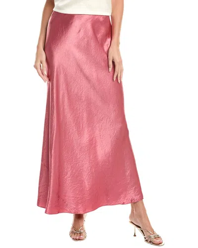 Vince Satin Maxi Skirt In Pink