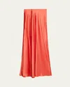 Vince Satin Maxi Skirt In Purple