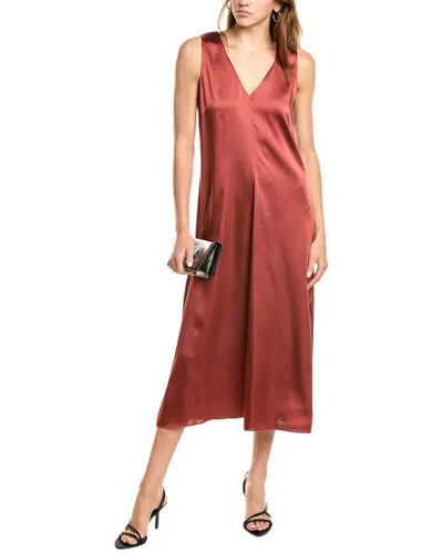 VINCE SATIN MIDI DRESS