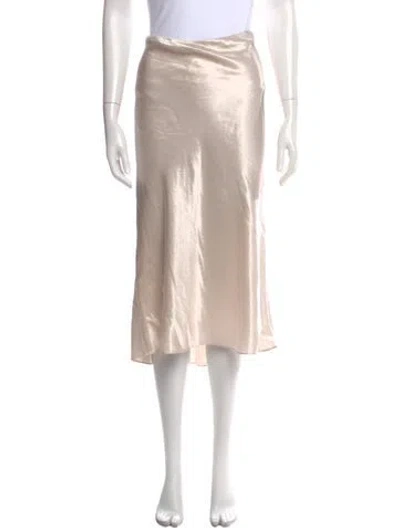 Pre-owned Vince Satin Midi Length Skirt In Neutral