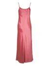 Vince Satin Midi Slip Dress In Pink