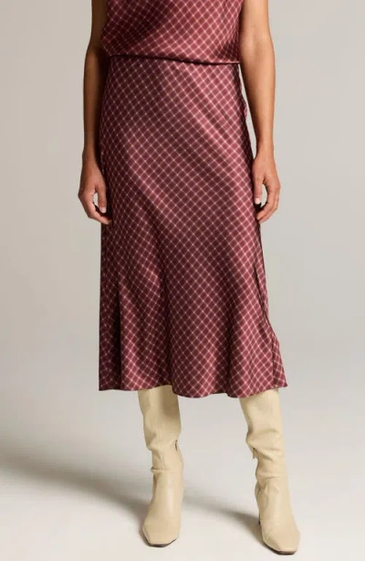 Vince Satin Midi Slip Skirt In Black