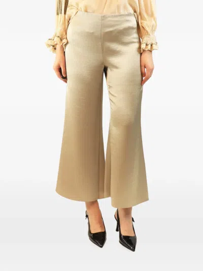 Pre-owned Vince Satin Palazzo Pants In Neutral