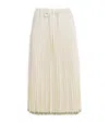Vince Crushed Strip Bias Skirt In Ivory