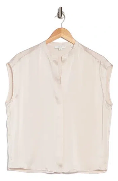 Vince Satin Shell Tank In Sand Glow