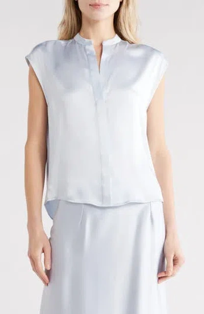 Vince Satin Shell Tank In White