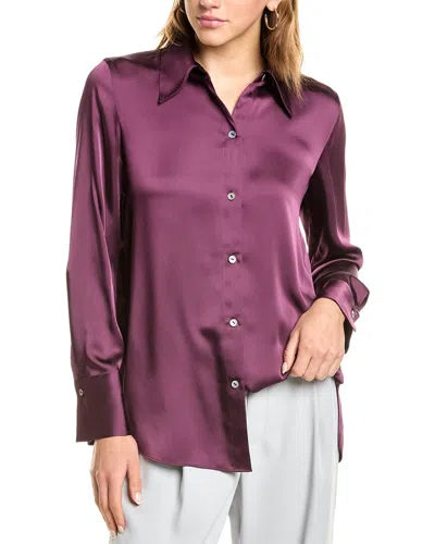 Vince Satin Shirt In Purple