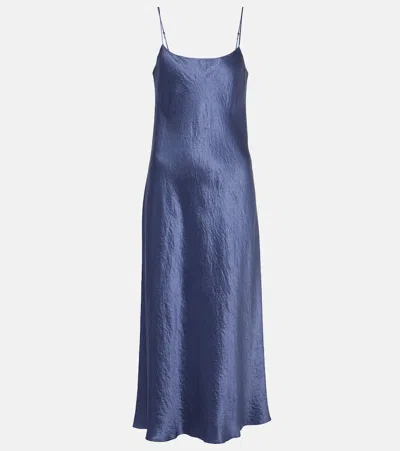 Vince Satin Slip Dress In Dk Peri