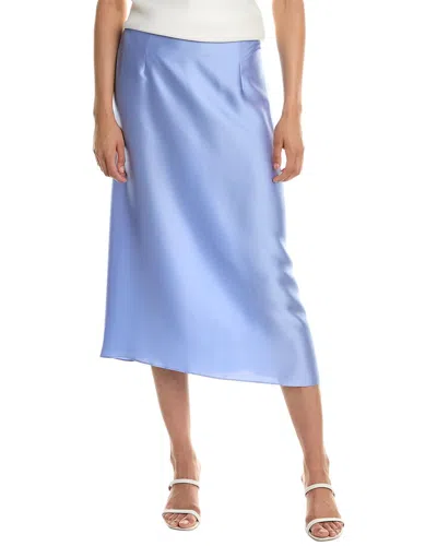 Vince Satin Slip Skirt In Blue