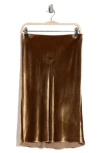 Vince Satin Slip Skirt In Gold Shadow