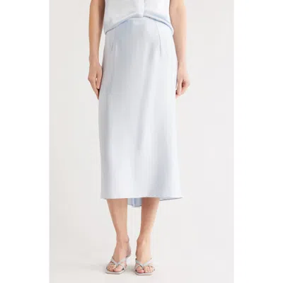 Vince Satin Slip Skirt In White