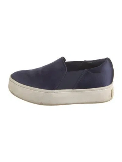 Pre-owned Vince Satin Sneakers In Blue