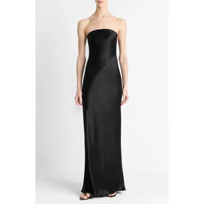 VINCE VINCE SATIN STRAPLESS GOWN