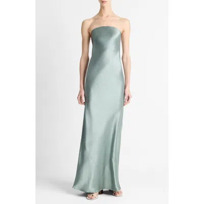 VINCE VINCE SATIN STRAPLESS GOWN