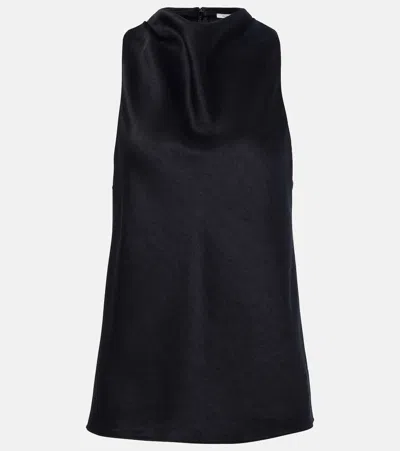 Vince Satin Top In Black