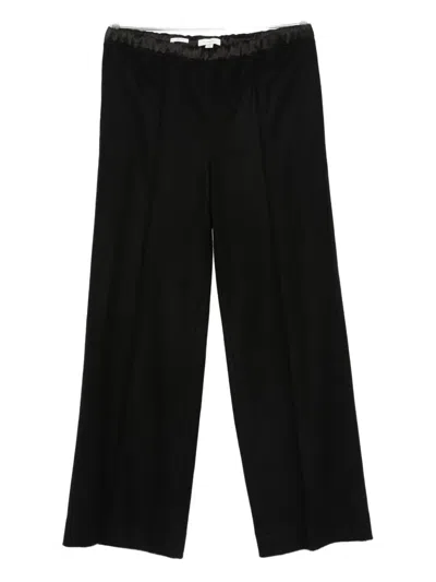 Vince Satin-trim Pants In Black