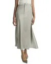 Vince Satin A-line Midi Skirt