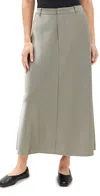 Vince Satin Trouser A Line Skirt Smoky Moss In Smoky Moss