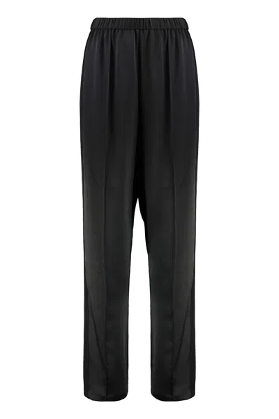 Vince Satin Trousers In Black
