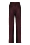Shop Vince Satin Trousers In Red