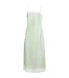 Vince Painted Pastel Board Midi Dress In Green