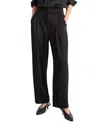 Vince Wide Leg Satin Pants In Black