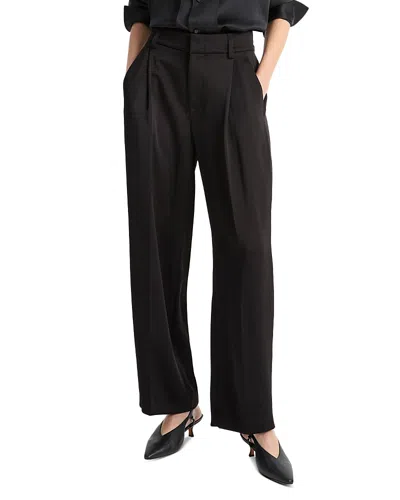 Vince Wide Leg Satin Pants In Black