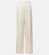 Vince Satin Wide-leg Pants In Neutral