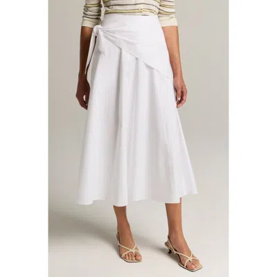 Vince Scarf Tie Maxi Skirt In White