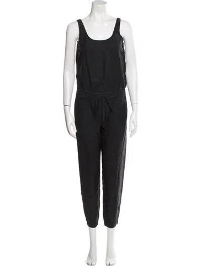 Pre-owned Vince Scoop Neck Jumpsuit In Black