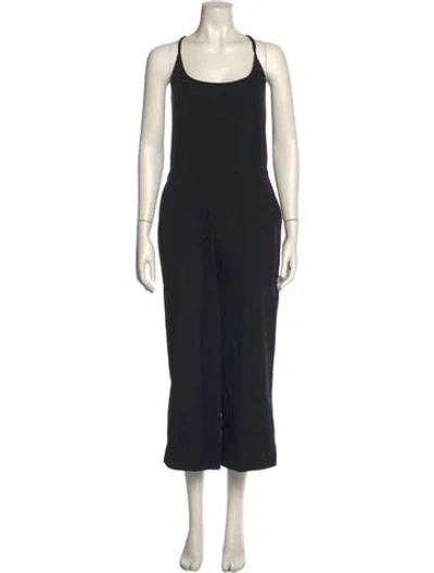 Pre-owned Vince Scoop Neck Jumpsuit In Black