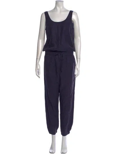 Pre-owned Vince Scoop Neck Jumpsuit In Blue
