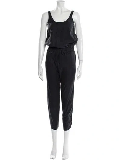 Pre-owned Vince Scoop Neck Jumpsuit In Gray