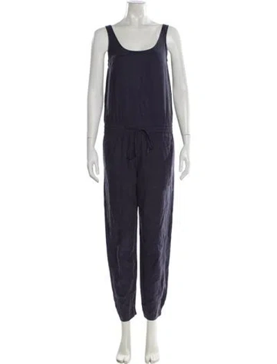 Pre-owned Vince Scoop Neck Jumpsuit In Gray