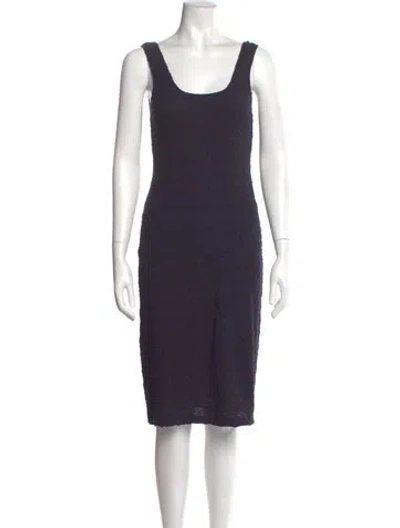 Pre-owned Vince Scoop Neck Knee-length Dress W/ Tags In Purple