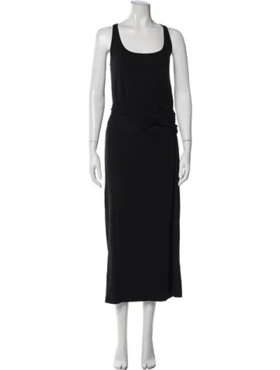 Pre-owned Vince Scoop Neck Long Dress W/ Tags In Gray