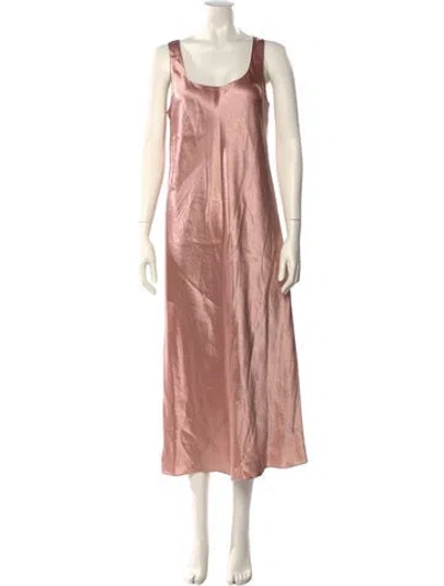 Pre-owned Vince Scoop Neck Long Dress W/ Tags In Pink