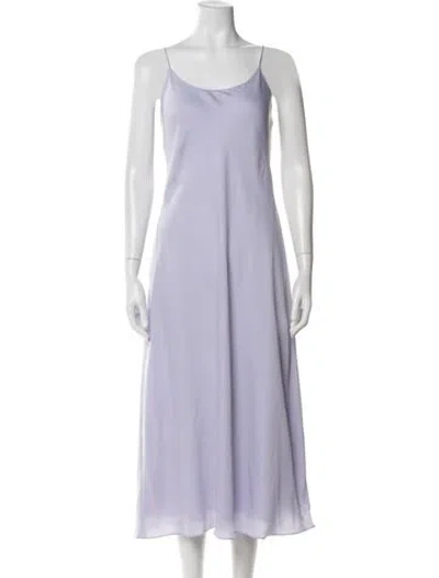 Pre-owned Vince Scoop Neck Midi Length Dress In Purple