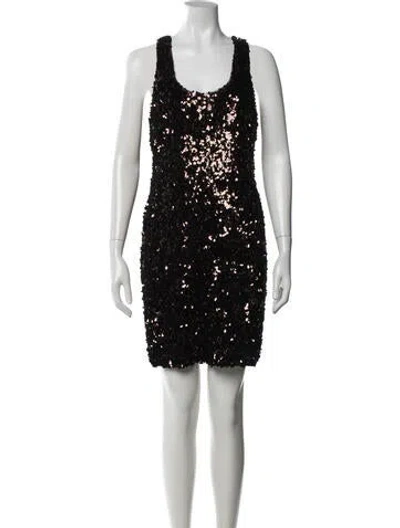 Pre-owned Vince Scoop Neck Mini Dress In Brown
