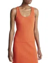 Vince Scoop-neck Rib Tank Top