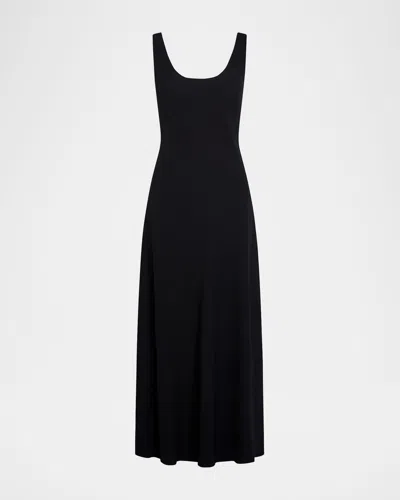 Vince Scoop-neck Slip Dress In Black