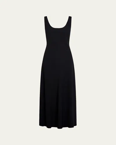 Vince Scoop-neck Slip Dress In Black