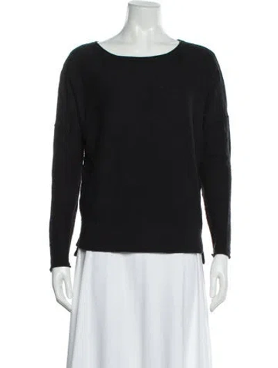 Pre-owned Vince Scoop Neck Sweater In Black