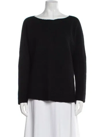 Pre-owned Vince Scoop Neck Sweater In Black